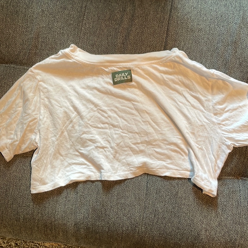 Daily Drills white cropped shirt